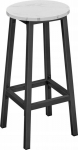 LEOBERT Bar stool - marble / black legs