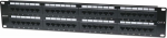Intellinet 48-Port Cat6 Patchpanel, UTP, 19", 2 HE - Patch Panel - CAT 6 - UTP - RJ-45 X 48 - Schwarz - 2U - 48.3 cm (19")