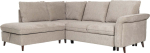 Corner sofa bed LINDY LC, light brown