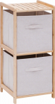 5five TIDY bamboo shelf with two fabric baskets, 34.7 x 33 x 77.5 cm