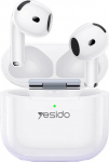 Yesido Headphones Headphones TWS32 (ANC) BT 5.4 300mAh, WHITE / BIAŁY