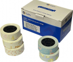 G&G Label roll 5er Set with various Muster 15x15mm