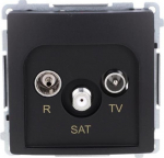 TV Kontakt-Simon Simon Basic Antenna Socket R-TV-SAT cruising (module), 1x entry: 5 MHz2.4 GHz czarny BMZAR-SAT10/P.01/49