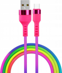 Kabel USB Gembird USB-A - USB-C 1.2 m Wielokolorowy (GSM171576)