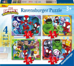 Ravensburger Marvel Puzzle: Spidey and his Amazing Friends - It's Spidey Time! (4in1) (12001064)