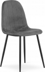 Leobert PADVA chair - dark gray velvet / black legs x 1