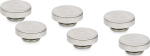 Thermal Grizzly DeltaMate Plug Closure Stopper, Brass - Gloss Nickel, Pack of 6