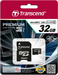 Transcend SDHC Micro UHS-1 32GB Class 10, Incl. Adapter for SD format