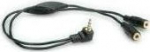 ROLINE speakers-Y-Kabel - 3.5mm (Stecker - 2x Buchse) - with volume control (11.09.4439)