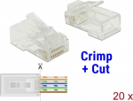 Delock RJ45 Crimp+Cut Plug Cat5e UTP 20 pieces