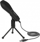 Delock USB Condenser Microphone with Table Stand - ideal for gaming, Skype and vocals
