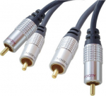ShiverPeaks sp-PROFESSIONAL - 2 x RCA - Male - 2 x RCA - Male - 10 m - Blau - Chrom