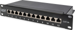 DIGITUS Cat.6A Patch Panel, geschirmt, 12-Port, 10",schwarz