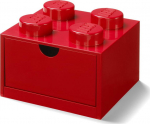 Lego Brick 4 Desk Drawer czerwony - desk drawer block