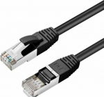 MicroConnect CAT6A S/FTP 0.5m Black LSZH, Shielded Network Cable, LSZH