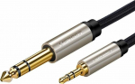 Kabel Ugreen Jack 3.5mm - Jack 6.3mm 5m srebrny (UGR548GRY)