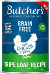 BUTCHER'S Original Tripe Chicken and Rumen Pate - wet dog food - 400g