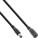 Cable de extensi&Oacute;n de cc inline enchufe de cc macho/hembra 5 5x2 5 mm awg 18 negro 5 m 4043718309016