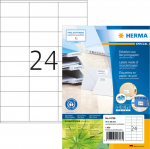 HERMA 10728 - Wei&szlig; - Self-adhesive printer label - Die-cut label - A4 - Papier - Laser/Inkjet