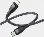 Kabel USB Yesido yesido Kabel CA82 12W Type-C/iP 30cm 2.4A, BLACK / CZARNY