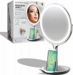 Cosmetic Mirror Sharper Image Sharper Image Makeup Mirror with Light and Wireless Charger