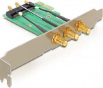 Delock PCI Express Karte > Mini PCIe Slot + 3 RP-SMA Anschl&uuml;sse
