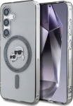 Karl Lagerfeld Button Karl & Choupette Heads Printed Logo MagSafe Case for Samsung Galaxy S25
