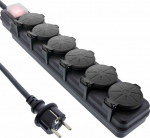 Logilink InLine&reg; Outdoor-Steckdosenleiste, 6-fach Schutzkontakt, IP44, the myth of Schalter, 10m