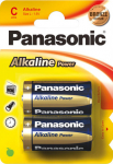Patareid Panasonic Alkaline Power C LR14APB/2BP, 2 patareid, madala voolutarbega seadmetele, keskmise mahutavusega leeliselement