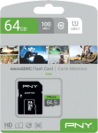 SD MicroSD XC Card 64GB PNY Elite CL.10 U1 retail