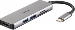 D-Link DUB-M530 5-in-1 USB-C Hub with HDMI/SD-Reader retail