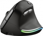 Trust Bayo - vertical Maus - ergonomic - For right-handers - optical - 6 Tasten - wirelessly - 2.4 GHz - Wireless receiver (USB)