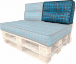 Hobbygarden PILLOW KRŕTKA - BLUE CHECKERED