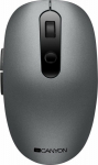 CANYON MW-9, 2 in 1 Wireless optical mouse with 6 buttons, DPI 800/1000/1200/1500, 2 mode(BT/ 2.4GHz), Battery AA*1pcs, Grey, 65.4*112.25*32.3mm, 0.092kg