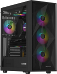 GNS Genesis Gaming PC Case | Diaxid 605 ARGB | Black | Midi Tower