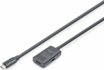 DIGITUS USB 3.2 Verl&auml;ngerungskabel Gen2 USB-C 10G act. 5.00m