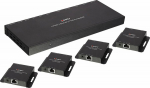Lindy 70m Cat.6 4 Port HDMI 4K30 & IR Splitter Extender with Loop Out