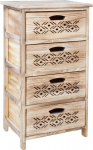 Chest of drawers MIHKLI with 4 storage units 40x29x73cm, natural