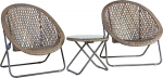 Garden furniture set TURKU 2 chairs and side table