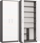 Meble Dekorado Oliv Bookcase 2D ANTHRACITE WHITE