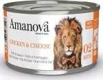 Amanova Cat Chicken & Cheese w bulionie puszka 70g