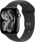 Apple Watch Series 11&nbsp;GPS + Cellular 46mm&nbsp;Jet Black Aluminium Case | Black Sport Band - M/L