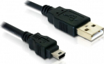 DELOCK USB Kabel A -> Mini-B St/St 1.50m sw