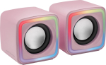 Mars Gaming MSCUBEP Compact RGB Gaming Speakers 8W DSP / pink