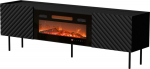 Cama MEBLE Cama LUCCA TV cabinet 180x40x59 black + black fireplace