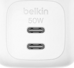 Belkin Ladeger&auml;t Dual USB-C 50W PD + PPS ,wei&szlig; WCH019kqWH