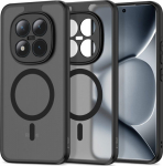 Kaitse&uuml;mbris Magmat MagSafe, Xiaomi Redmi Note 15 Pro+ 5G / Poco M8 Pro, matt l&auml;bipaistev musta &auml;&auml;rega, Qi2/MagSafe &uuml;hilduv, Tech-Protect