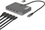 StarTech.com USB-C TO QUAD DP ADAPTER, ADAPTER 4K 60HZ DISPLAYPORT PD
