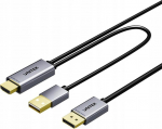 Kabel Unitek DisplayPort - HDMI + USB-A 1.8m czarny (V1714AGY01)