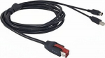 Equip Kabel PoweredUSB 24V->B/Mini-DIN 3Bu/St 3.00m schwarz